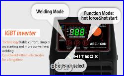 110/220V HITBOX 160A TIG Welder SYN Intelligent MMA ARC Inverter Welding Machine