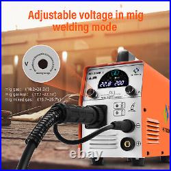 110/220V LED Gas/Gasless MIG Welder 200A Inverter IGBT ARC TIG Welding Machine