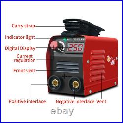 110V 20-250A Portable Digital Welding Machine IGBT Inverter ARC MMA Stick Welder
