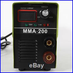110V/220V Mini LCD Inverter Welder AMP Welding Arc Machine 20-120A MMA-200