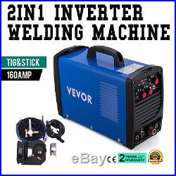 160 Amp TIG Stick ARC DC Inverter Welder 110/230V Dual Voltage Welding Machine
