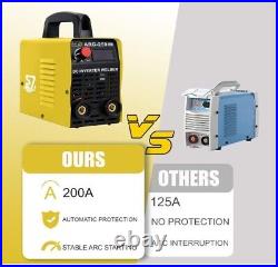 2 IN 1 MIG Welder Inverter 200AMP Gasless 110V 220V ARC TIG MIG Welding Machine