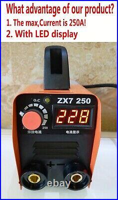 20-250A 25KVA IP21 Inverter Arc Electric Welding Machine IGBT/MMA/ARC/ZX7 Welder