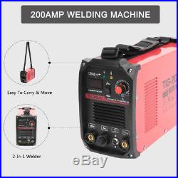 200 AMP Plasma Cutter TIG200 Argon Arc Welding Machine Digital Inverter 110/220V