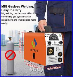 200A 4 in1 MIG Welder 110V/220V DC Inverter Gasless Gas MIG TIG Welding Machine