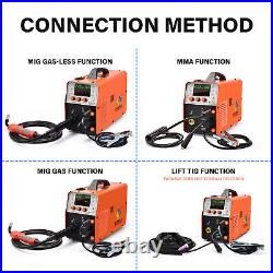 200A MIG Welder Inverter ARC/ Lift TIG MMA Welding Machine Gas Gasless 110V/220V