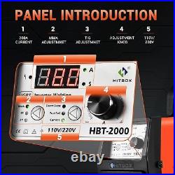 200A TIG Welder Inverter DC, 110/220V IGBT HF ARC TIG Welding Machine, HITBOX