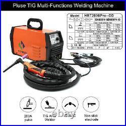 200AMP TIG Welders Pulse 110V/220V HF DC Inverter ARC Stick TIG Welding Machine
