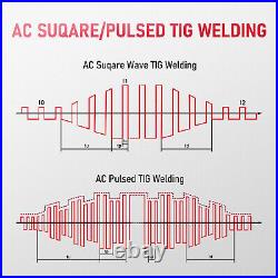 205A 110V/220V TIG Welder, Stick/ HF TIG/ Pulse Tig Welding Machine