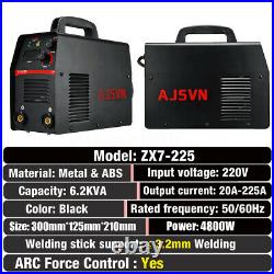 220V 225A ARC Force MMA Stick Welder IGBT Welding Inverter Machine 10PCS Kit Set