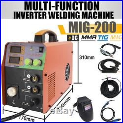 220V MIG TIG MMA/ARC Welding Machine 200Amp IGBT Inverter Multi-Process Welder
