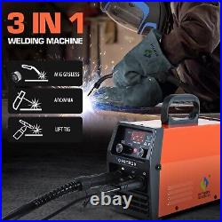 3 IN 1 MIG Welder Inverter 140AMP Gasless 110V/ 220V ARC TIG MIG Welding Machine