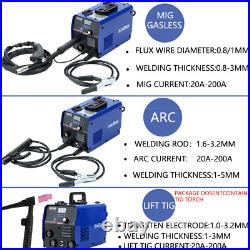 3 in 1 MIG Welder MIG TIG ARC Multiprocess Welding 200A NO Gas IGBT Inverter
