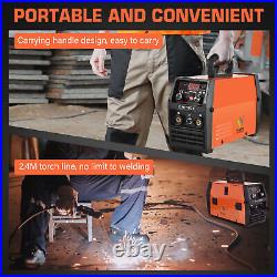 3IN1 MIG Welder 110220V Inverter Flux Core Gasless ARC TIG MIG Weld Machi+Gloves