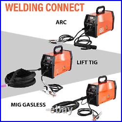 3IN1 MIG Welder 110220V Inverter Flux Core Gasless ARC TIG MIG Weld Machi+Gloves