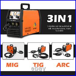 3in1 MIG Welder Inverter Gasless Flux Core 110V 220V ARC TIG MIG Welding Machine