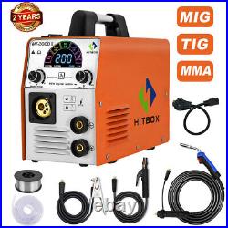 4 in 1 MIG Welder 200A 110V 220V DC Inverter Gasless Gas MIG TIG Welding Machine