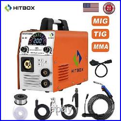 4 in1 MIG Welder 110V/220V DC Inverter 200A Gasless Gas MIG TIG Welding Machine