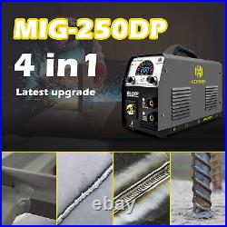 4IN1 Aluminum MIG Welder 110V 220V Inverter IGBT 250Amp TIG ARC Welding Machine