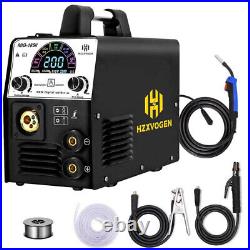 5 IN 1 MIG Welder 110V/220V Gas/Gasless TIG MMA Welding Machine LCD Display 200A