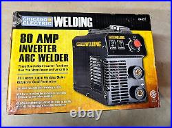 CHICAGO ELECTRIC 80 Amp Inverter Arc Welder 5ft Ground 5.5ft Welding Cable 64057