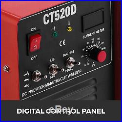 CT520D Plasma Cutter TIG ARC/Stick 3-in-1 Welder 50A/200A 110/220V Dual Voltage