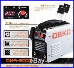 DEKO DKA Classical Series DC Inverter ARC Welder 220V MMA 120/160/200/250 Amp