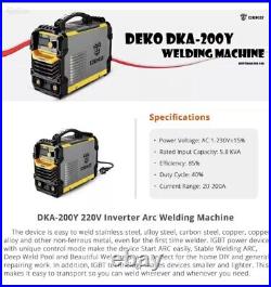 DEKO DKA Series DC Inverter ARC Welder 220V IGBT MMA Welding Machine 120/160/200