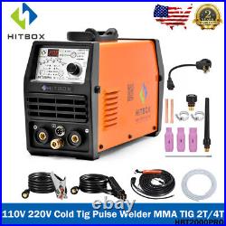 HITBOX 200A Cold Pulse TIG Welder 110V 220V ARC/MMA HF TIG IGBT Welding Machine