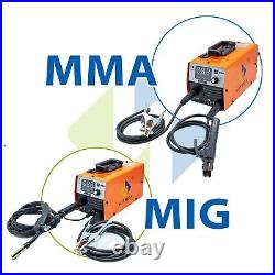 HITBOX 2IN1 Mig Welder 110V DC Inverter 200A Gasless ARC/MMA MIG Welding Machine