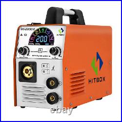 HITBOX 4 in 1 MIG Welder 110V 220V Inverter 200A Gas ARC TIG MIG Welding Machine