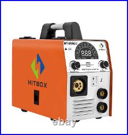 HITBOX 4 in 1 MIG Welder 110V 220V Inverter 200A Gas ARC TIG MIG Welding Machine