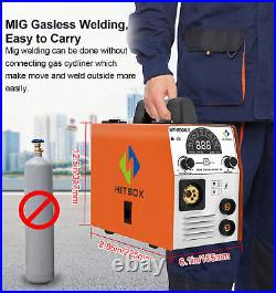HITBOX 4in1 MIG Welder Inverter Gas/Gasless MAG 220V IGBT ARC MIG MMA TIG Welder