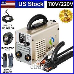 HITBOX ARC Welder Set ARC LIFT TIG 110/220V Welding Machine WithTig torch/Gloves