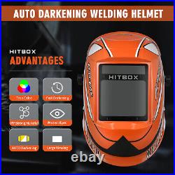 HITBOX Gasless Mig Welder 110V IGBT MMA 200amp Inverter ARC Mig Welder & Helmet