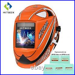 HITBOX Gasless Mig Welder 110V IGBT MMA 200amp Inverter ARC Mig Welder & Helmet