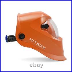 HITBOX HF 110/220V TIG Welder LED IGBT TIG MMA ARC 200A Welding Machine & Helmet