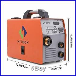 HITBOX Multi Function MIG WELDER MIG/ARC/LIFT TIG Gasless 220V AC inverter Gift