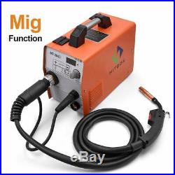 HITBOX Multi Function MIG WELDER MIG/ARC/LIFT TIG Gasless 220V AC inverter Gift