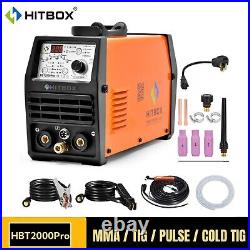 HITBOX TIG Welder 110/220V Inverter IGBT MMA ARC TIG Welding Machine Gas Gasless