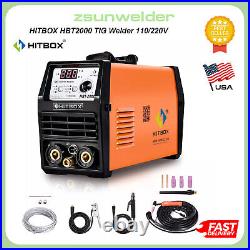 HITBOX TIG Welder Inverter 200A DC 110/220V IGBT HF ARC TIG Welding Machine USA