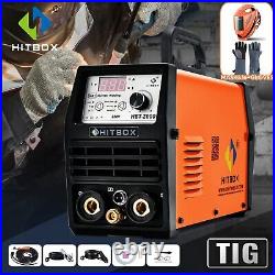 HITBOX TIG Welder&Mask&16Gloves 110&220V DC IGBT HF ARC TIG Weld Machine Set