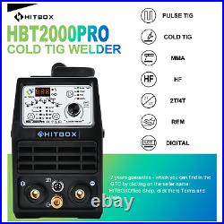 HTIBOX Cold/Pulse/HF Tig Welder 110V 220V 200Amp ARC/MMA TIG Welding Machine LCD