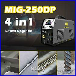 HZXVOGEN 110V/220V MIG Welder Aluminum MMA ARC TIG IGBT Inverter 250A Machine