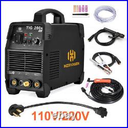 HZXVOGEN 200A TIG Welder 110/220V Inverter IGBT Stick ARC HF TIG Welding Machine