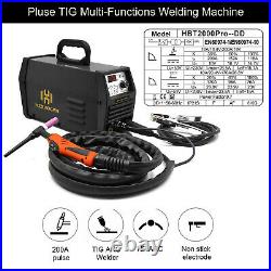 HZXVOGEN TIG Welder 110/200V MMA Stick ARC TIG 200A Welding Machine Inverter DC