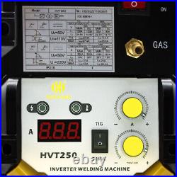 HZXVOGEN Tig Welder HF 250Amp Welding Machine 110V/220V ARC MMA Inverter IGBT US