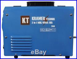 KRAMER 185 inverter welder MIG MAG 160amp FCAW ARC MMA GAS & GASLESS FLUX IGBT