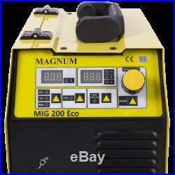 MAGNUM MIG 200 ECO MMA ARC 200Amp VRD HS Synergia Synergic welder inverter