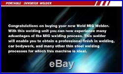 MIG 160A Welder Inverter Flux Core Wire Gasless ARC AC Metal Welding Machine